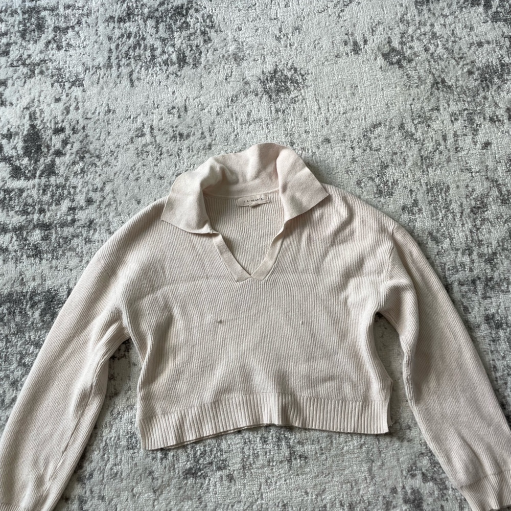 PacSun Cream Cropped Sweater